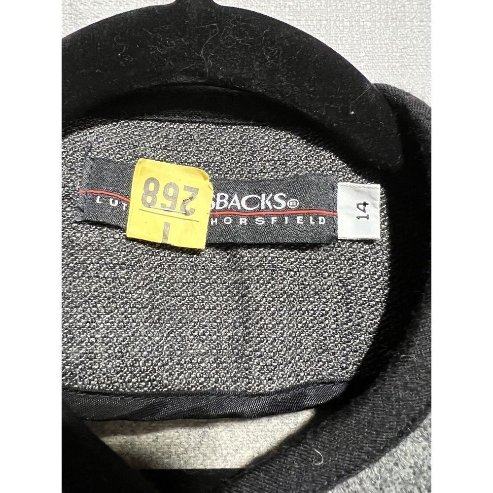Canvasbacks Lutton & Horsfield Jacket Womens 14 Grey Wool Blend Art To Wear Twee - Picture 4 of 8